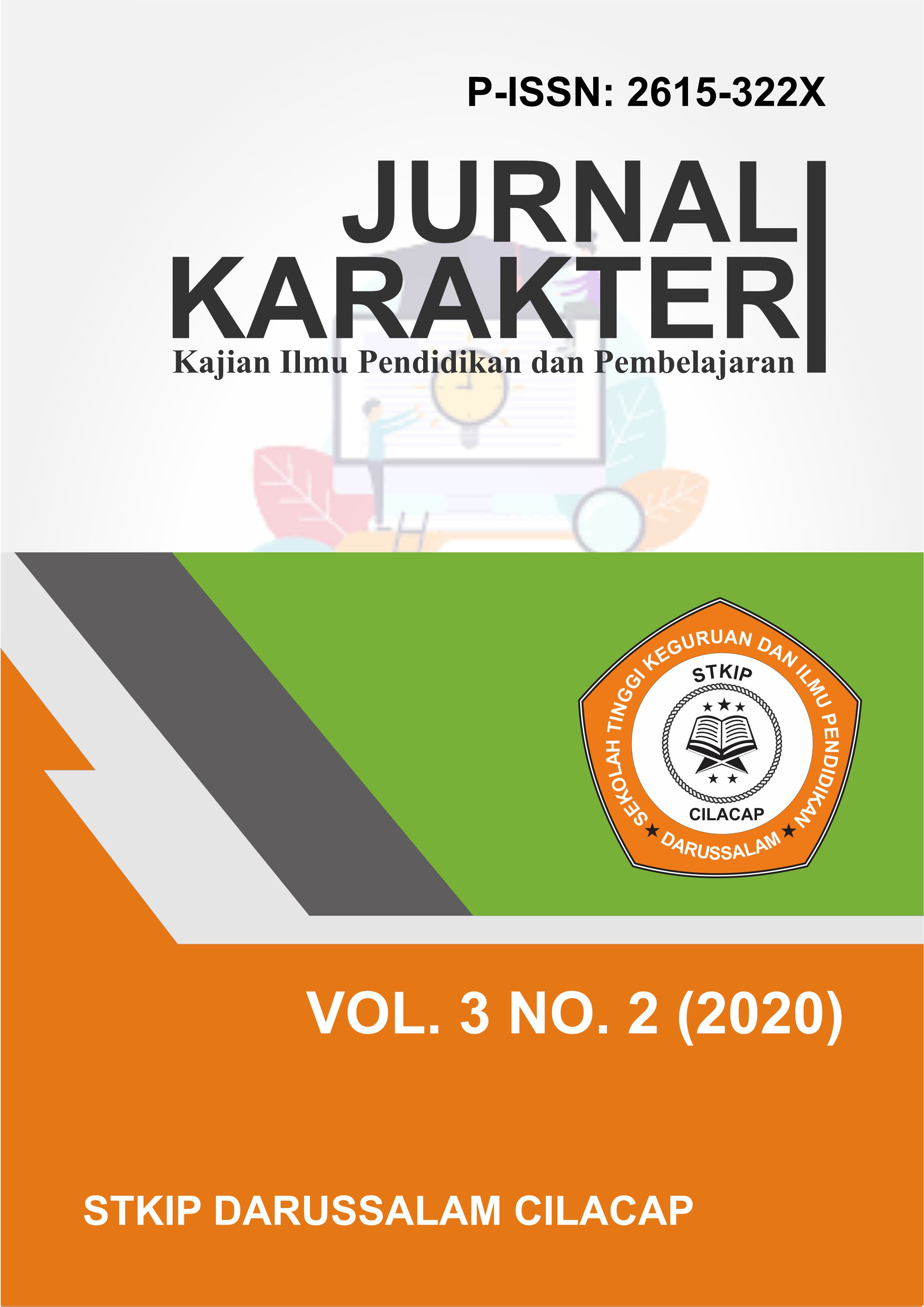 					Lihat Vol 3 No 2 (2020): JURNAL KARAKTER Kajian Ilmu Pendidikan dan Pembelajaran
				